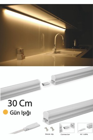 Küchenarbeitsplattenbeleuchtung – Regalbeleuchtung 30 cm LED-Set mit Schalter – Gelb 14320432995 - 2