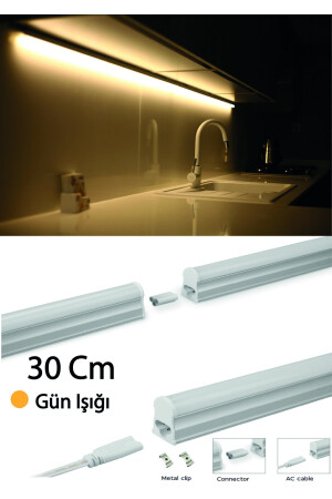 Küchenarbeitsplattenbeleuchtung – Regalbeleuchtung 30 cm LED-Set mit Schalter – Gelb 14320432995 - 2