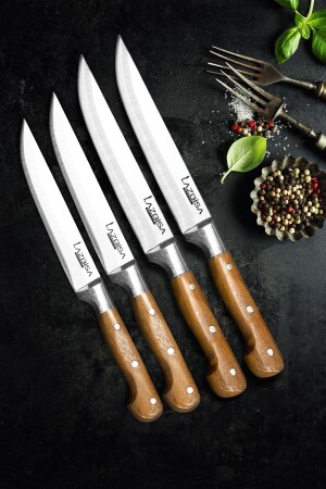 Küchenmesser-Set, Fleisch, Brot, Gemüse, Obst, Messer-Set, 4 Stück - 6