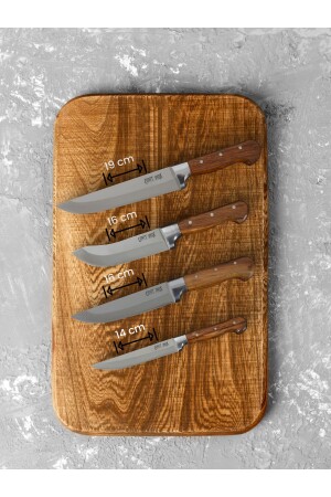 Küchenmesser-Set für Fleisch, Gemüse, Brot, Obst, 4-teilig - 2