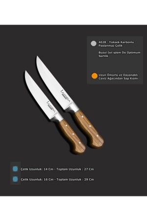 Küchenmesser-Set zum Schneiden von Fleisch, Obst, Brot und Gemüse Nr.: (1-2) - 6