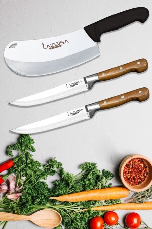 Küchenmesser-Set, Zwiebel, Pizza, Gebäck, Pita-Messer, Hackmesser, Fleisch, Brot, Gemüse - 5