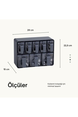 Küchenset mit 8 Ständern und Gewürzgläsern mit Löffeln – Wandgewürzregal-Set mit Löffeln 151280 - 4