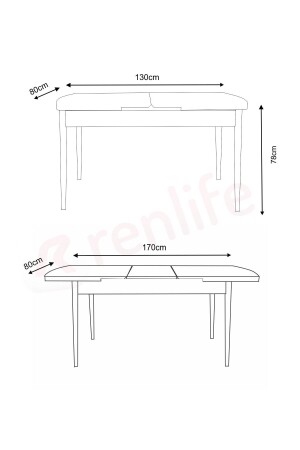 Küchentisch ausziehbarer Tisch Tisch für 6 Personen Holztisch Sonomo - 7