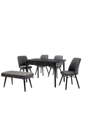 Küchentisch Wohnzimmertisch Tisch Stuhl Set Ausziehbarer Tisch Bank Stuhl kaktüs274 - 1
