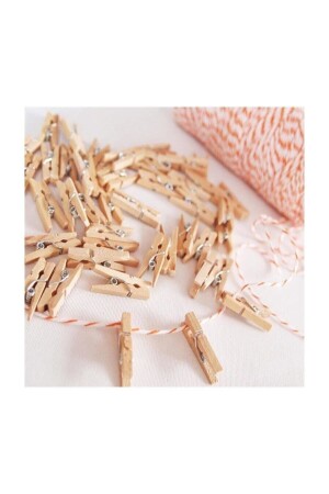 Küçük Ahşap Mini Mandal Fotoğraf Not Tutucu Mandal 25 Adet - Ylmazgroup