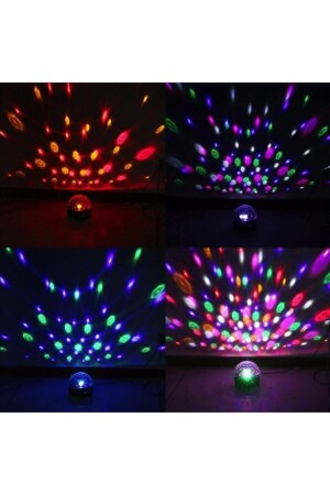 Kugel-Disco-Kugel-Musik-Player, buntes Laserlicht, Bluetooth-Sound, aktivierte Lichter, Disco-Party-Licht - 3