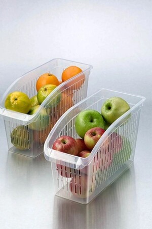 Kühlschrankkorb, stapelbare Box, Schrank-Organizer, 6-teiliger Korb, transparent, 30 x 16 x 17, Nr.: 2, PRA-2376712-9489 - 6