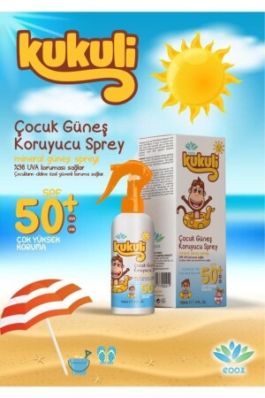 Kukuli Çocuk Güneş Koruyucu Krem Sprey Spf50 150 ml ( Orijinal Lisanslı Ürün) eoox - 1