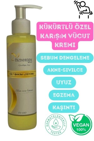 Kükürtlü Cilt Bakım Losyonu (UYUZ, KAŞINTI) 150 ml onarıcı krem HKM106 - 4