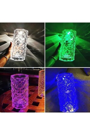 Kumandalı Kristal Masa Lambası Rgb Renk Değiştiren Gece Lambası 16 Renk 4 Mod Dokunmatik Kontrol - 9