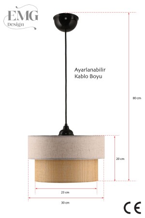 Kumaş Başlık 2 Katlı Pasta Avize Yatak Odası Çocuk Odası - 5