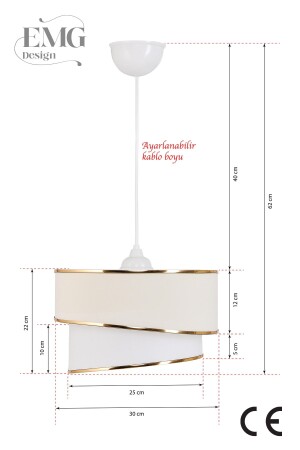 Kumaş Galaksi Modern Pasta Avize Yatak Odası Çocuk Odası - 3