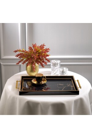 (MNZ-Kunst Tray-1) قطعة ذهبية/أسود04 (KUNT-SIY04) - Schafer