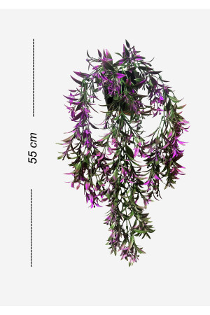 Künstliche Blume, schwarzer Topf, violetter dichter Zweig, Hängelampe LH-22779-2 - 4