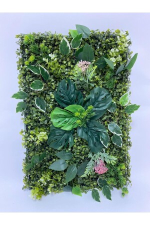 Künstliche Blumen-Wandverkleidung, 40 x 60 cm, Panel, Buchsbaum, vertikale Wandanwendung, Gras, vertikaler Garten, Kalbfleisch156 - 2
