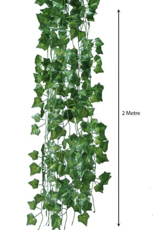 Künstliche Efeublume mit grünen Blättern, 12 Stück, 2 Meter, ZM28102101 - 5