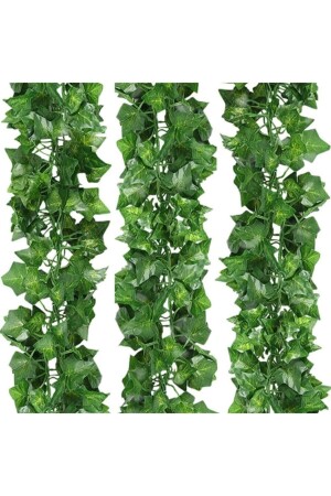 Künstliche Efeublume mit grünen Blättern, 12 Stück, 2 Meter, ZM28102101 - 8