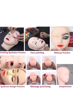 Künstliche Gesichts-Mannequin-Make-up-Anwendung und Seidenwimpern-Make-up-Schulung - 4