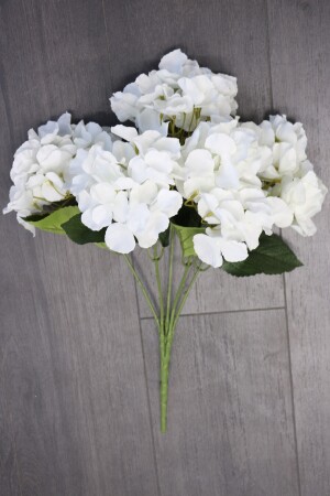 Künstlicher Blumen-Jumbo, 5 Zweige, Hortensienbündel, Weiß, YPCCK-BTN-274 - 1