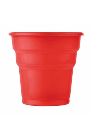 Kunststoff-Erfrischungsgetränkebecher, rote Farbe, 180 cc-7 oz, 25 Stück - 1