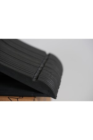 Kunststoff in Holzoptik, A-Qualität, 12 schwarze Kleiderbügel. 12 schwarze Kleiderbügel - 3