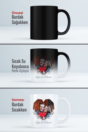 كأس من الفورسلين الشخصي مع الاسم والصورة - كأس مع الصورة - Hediyelabs