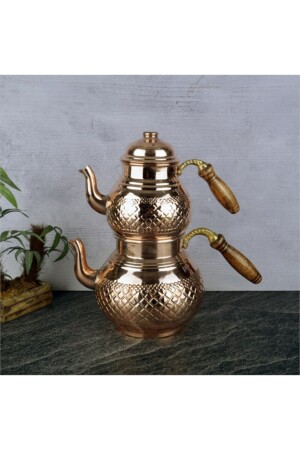 Kupfer-Teekanne, großes Kupfer-Teekannen-Set bkrcydnl213 - 3