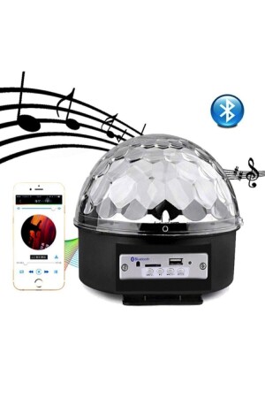 Küre Disko Topu Müzik Çalar Renkli Lazer Işıklı Bluetooth Sese Duyarlı Işıklar Disko Parti Işığı ART002020DSC02 - 2