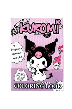 Kuromi Boyama Kitabı Stickerlı (16 Sayfa) - 1