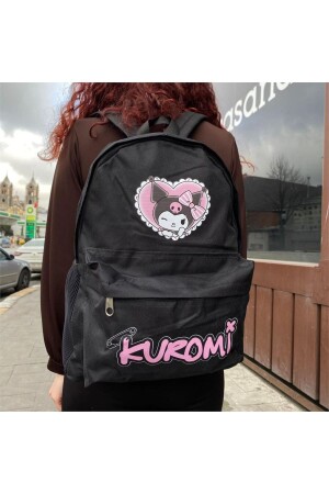 Kuromi Heart Schulrucksack mit Wasserflasche - 1