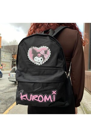 Kuromi Heart Schulrucksack mit Wasserflasche - 4