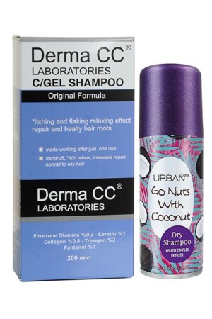 Kuru Şampuan Dolgunlaştırıcı 75m - Derma Cc Laboratorıes C-gel Şampuan 200ml - 1