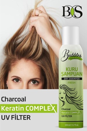 Kuru Şampuan Keratin Complex Beyaz Leke Bırakmaz Ekstra Keratin Ve Hacim Anında Temiz Saçlar - 1