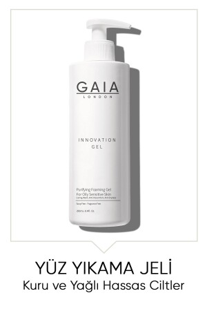 Gesichtsreinigungsgel (Innovationsgel) für trockene und fettige Haut 250 ml GAİA-12 - Gaia London