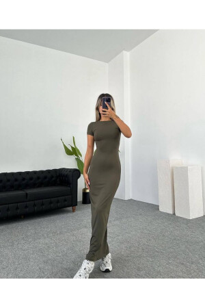 Kurzarm-Maxikleid für Damen khar - 1