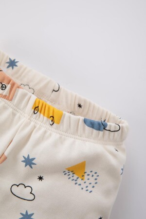 Kurzarm-Pyjama-Set aus gemusterter, gerippter Bio-Baumwolle mit kurzen Ärmeln für Babys (Jungen) Z4292A223SP - 3