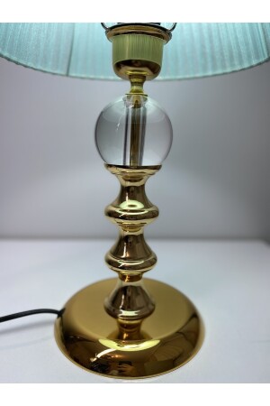 Kussabe-Modell goldener Lampenschirm, Kristallglaskugel-Detail, Lampenschirm, Herdlampe, Tischlampe Goldboğumlukrital - 9