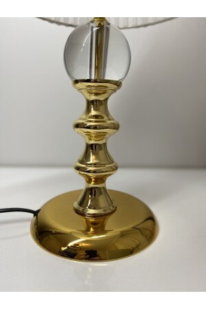 Kussabe-Modell goldener Lampenschirm, Kristallglaskugel-Detail, Lampenschirm, Herdlampe, Tischlampe Goldboğumlukrital - 5