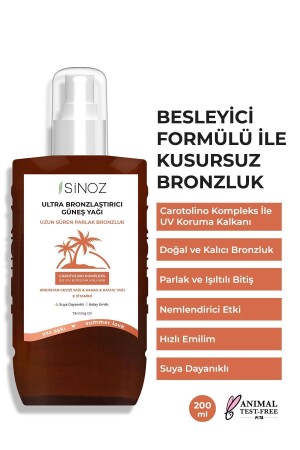 Kusursuz Bronzlaştırıcı Güneş Yağı Spreyi 200 ml Hindistan Cevizi Kakao Havuç Yağı Içeren - 1