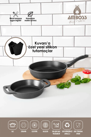 Kuvars 18 Cm Sahan 24 Cm Tava 2'li Döküm Set Kuv-6457 KUV-6457 - 4