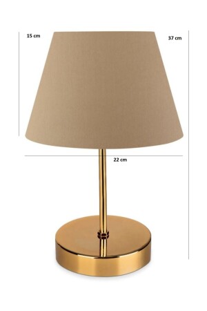 Kuzey Goldkörper Lampenschirm Kaffee Stoff Schlafzimmer Lampenschirm Wohnzimmer Leseecke Tischlampe AAG-1987 - 4