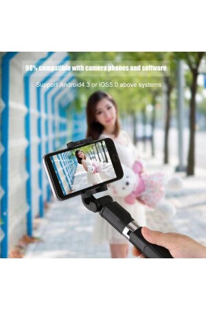 L01 Selfie Çubuğu Tripod Bluetooth Destekli Stick Kablosuz Uzaktan Kumandalı beb1003232327 - 2