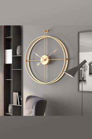 La Clock 60 Cm Gold- Modern Dekoratif Ispanyol Tarzı Duvar Saat - 2