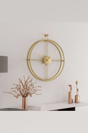 La Clock 60 Cm Gold- Modern Dekoratif Ispanyol Tarzı Duvar Saat - 4