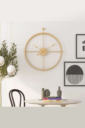 La Clock 60 Cm Gold- Modern Dekoratif Ispanyol Tarzı Duvar Saat - 5