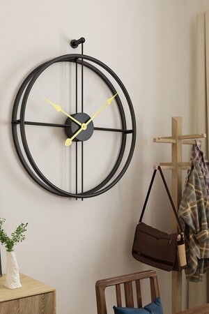 La Clock 60 Cm Siyah, Modern Dekoratif Ispanyol Tarzı Duvar Saati AGA01070 - 1