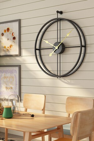 La Clock 60 Cm Siyah, Modern Dekoratif Ispanyol Tarzı Duvar Saati AGA01070 - 3