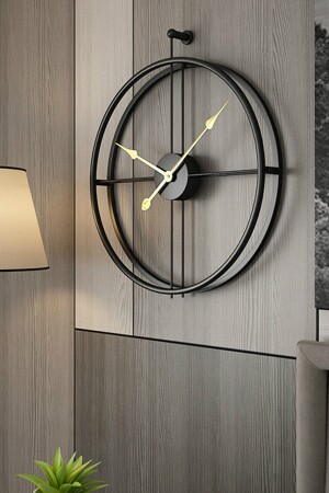 La Clock 60 Cm Siyah, Modern Dekoratif Ispanyol Tarzı Duvar Saati AGA01070 - 4
