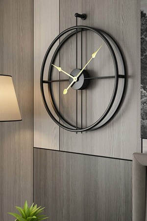 La Clock Xxl 90 cm Schwarz - Moderne dekorative Wanduhr im spanischen Stil - 2